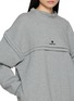  - SHUSHU/TONG - Raw Edge Wave Collar Tuck Detail Sweatshirt Dress
