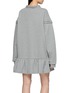 Back View - Click To Enlarge - SHUSHU/TONG - Raw Edge Wave Collar Tuck Detail Sweatshirt Dress