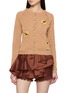Main View - Click To Enlarge - SHUSHU/TONG - Floral Beaded Knit Cardigan