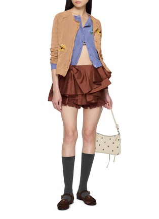 Figure View - Click To Enlarge - SHUSHU/TONG - Floral Beaded Knit Cardigan