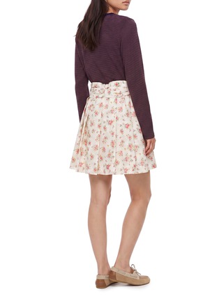 Back View - Click To Enlarge - SHUSHU/TONG - Draped Waist Wide Pleated Skirt