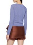 Back View - Click To Enlarge - SHUSHU/TONG - Beaded Floral Embellished Cotton Blend Knit Cardigan