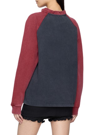 Back View - Click To Enlarge - SHUSHU/TONG - Long Raglan Sleeve Contrast Panel Cotton T-Shirt