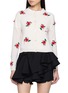 SHUSHU/TONG Threadwork Floral Embroidered Wool Knit Cardigan