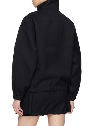 Back View - Click To Enlarge - SHUSHU/TONG - Oversized Tucked Seam Panel Track Jacket
