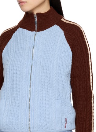  - SHUSHU/TONG - Colour Block Raglan Sleeve Wool Knit Cardigan