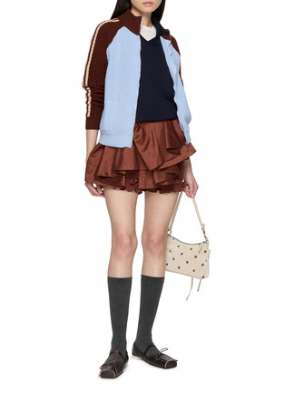 Figure View - Click To Enlarge - SHUSHU/TONG - Colour Block Raglan Sleeve Wool Knit Cardigan