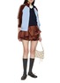 Figure View - Click To Enlarge - SHUSHU/TONG - Colour Block Raglan Sleeve Wool Knit Cardigan