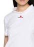  - SHUSHU/TONG - Wave Lace Collar Logo Embroidered Cotton T-Shirt