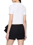 Back View - Click To Enlarge - SHUSHU/TONG - Wave Lace Collar Logo Embroidered Cotton T-Shirt