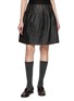 SHUSHU/TONG Low Waist Pleated Leather Mini Skirt