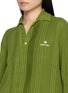  - SHUSHU/TONG - Contrast Collar Ribbed Linen Knit Sweater