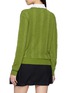 Back View - Click To Enlarge - SHUSHU/TONG - Contrast Collar Ribbed Linen Knit Sweater