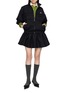Figure View - Click To Enlarge - SHUSHU/TONG - Contrast Collar Ribbed Linen Knit Sweater