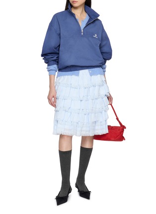 Figure View - Click To Enlarge - SHUSHU/TONG - Stand Collar Cotton Pullover Top