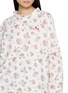  - SHUSHU/TONG - Long Sleeve Floral Print Ruffled Neck Cotton T-Shirt
