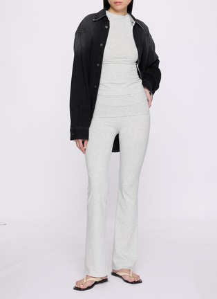 Back View - Click To Enlarge - SKIMS - Cotton Jersey Foldover Pants