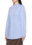 Detail View - Click To Enlarge - SONIA CARRASCO - Contrast Collar Layered Placket Shirt