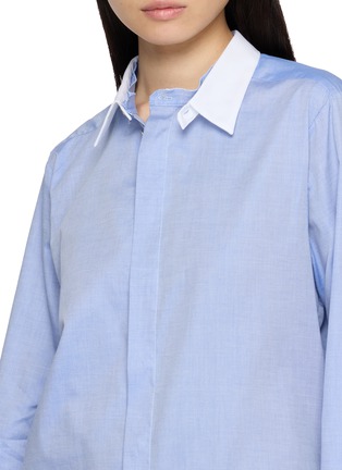  - SONIA CARRASCO - Contrast Collar Layered Placket Shirt