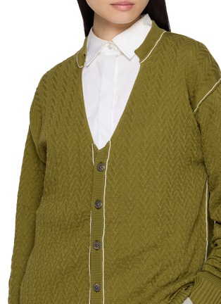  - SONIA CARRASCO - Chevron Knit Cardigan