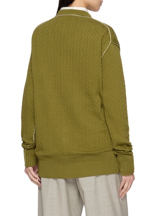 Back View - Click To Enlarge - SONIA CARRASCO - Chevron Knit Cardigan