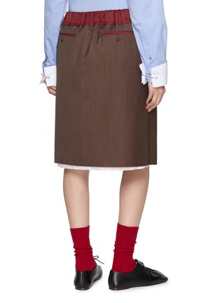 Back View - Click To Enlarge - SONIA CARRASCO - Contrast Drawstring Waistband Skirt