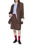 Figure View - Click To Enlarge - SONIA CARRASCO - Contrast Drawstring Waistband Skirt