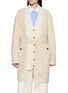 SONIA CARRASCO Layered Knit Panel Belted Coat