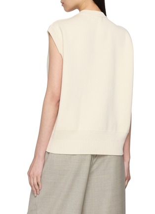 Back View - Click To Enlarge - SONIA CARRASCO - Double Breasted Cotton Silk Knit Vest