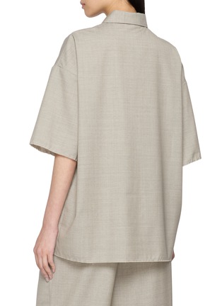 Back View - Click To Enlarge - SONIA CARRASCO - Short Sleeve Half Placket Tailored Shirt