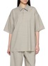 SONIA CARRASCO Short Sleeve Half Placket Tailored Shirt