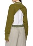 Back View - Click To Enlarge - SONIA CARRASCO - Cross Front Chevron Knit Cropped Sweater