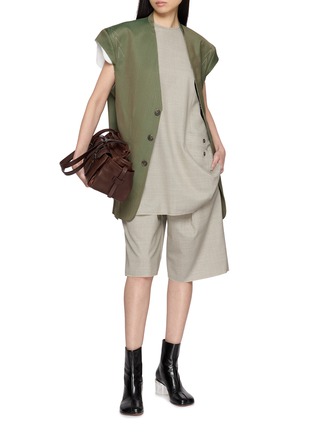 Figure View - Click To Enlarge - SONIA CARRASCO - Sleeveless Raw Edge Mini Dress