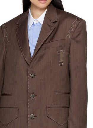  - SONIA CARRASCO - Single Breasted Contrast Stitch Tailored Blazer