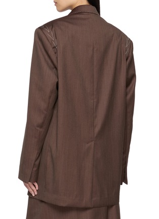Back View - Click To Enlarge - SONIA CARRASCO - Single Breasted Contrast Stitch Tailored Blazer