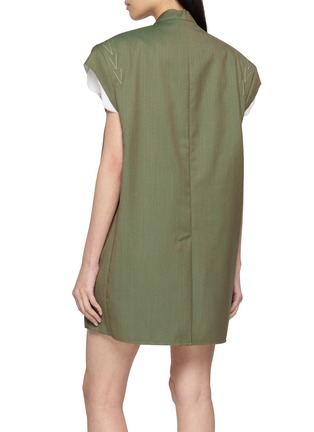 Back View - Click To Enlarge - SONIA CARRASCO - Structured Raw Edge Stitch Vest Dress