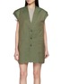 SONIA CARRASCO Structured Raw Edge Stitch Vest Dress