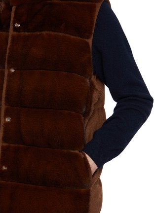  - KRUF - Stand Collar Mink Fur Cashmere Down Vest