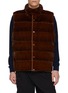 KRUF Stand Collar Mink Fur Cashmere Down Vest