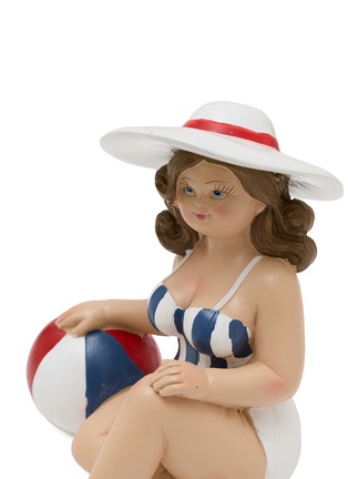 Detail View - Click To Enlarge - DEKORATIEF - Beach Lady Beach Ball Figurine
