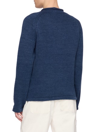 Back View - Click To Enlarge - EDWIN - Roll Neck Cotton Knit Sweater