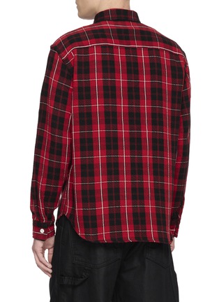 Back View - Click To Enlarge - EDWIN - Chequered Cotton Flannel Work Shirt