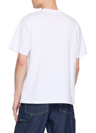 Back View - Click To Enlarge - EDWIN - Hinomaru One Point Printed Cotton T-Shirt