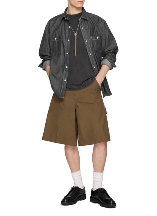Figure View - Click To Enlarge - EDWIN - Contrast Stitch Denim Work Shirt