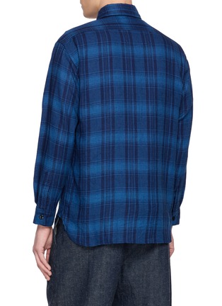 Back View - Click To Enlarge - EDWIN - Chequered Cotton Flannel Shirt
