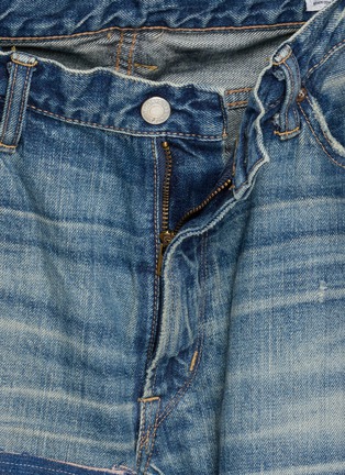 - EDWIN - Distressed Patchwork Straight Leg Denim Jeans