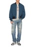 Figure View - Click To Enlarge - EDWIN - Distressed Wash Regular Straight Leg Denim Jeans