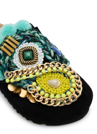 Detail View - Click To Enlarge - NAN-KU COUTURE - EBK-11 Suede Clogs