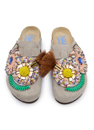Detail View - Click To Enlarge - NAN-KU COUTURE - EBK-12 Suede Clogs
