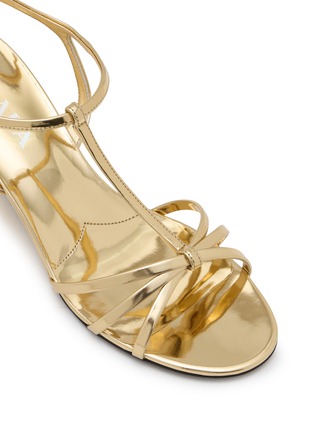 Detail View - Click To Enlarge - PRADA - 55 Patent Leather Wedge Sandals